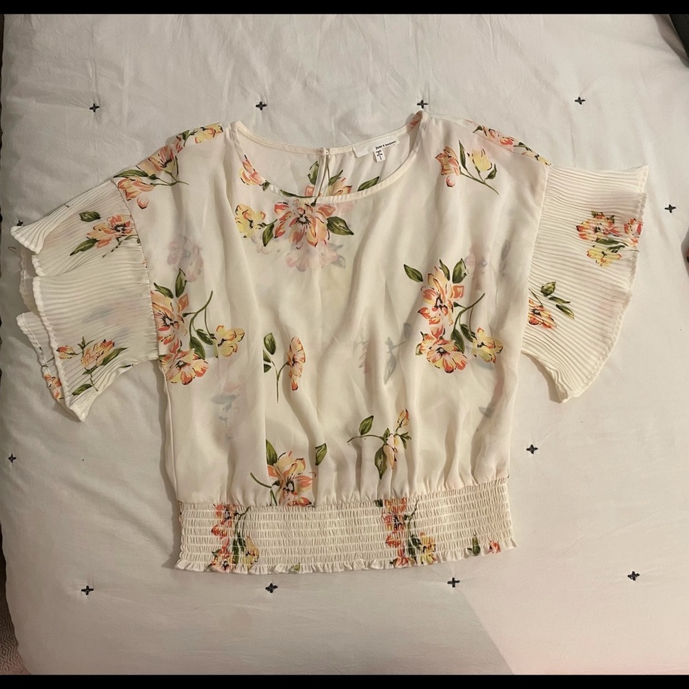 June and Hudson floral crop top